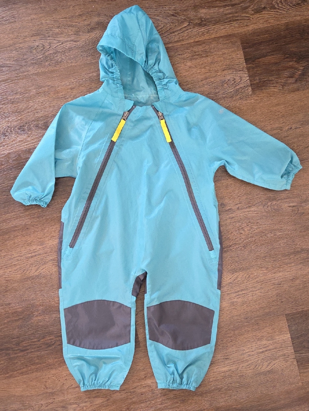 Kids Waterproof Hooded Rain Suit - Teal
